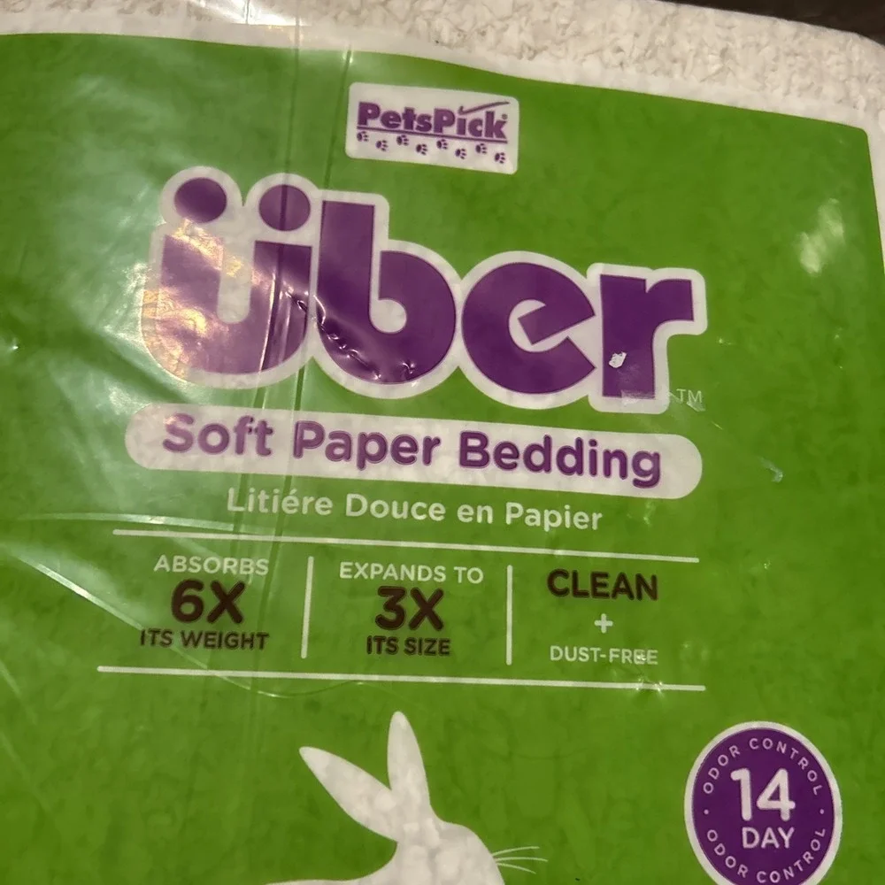 PetsPick Uber Soft Paper Pet Bedding for Small Animals, White 56L